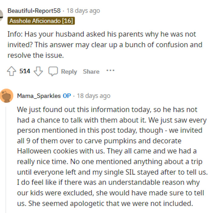 People came to the comments and asked OP a bit about her situation, requesting some specifics, to which she responded.