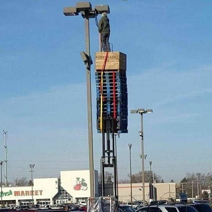 6. Bob Just Doesn’t Have Time to Rent Scissor Lifts.