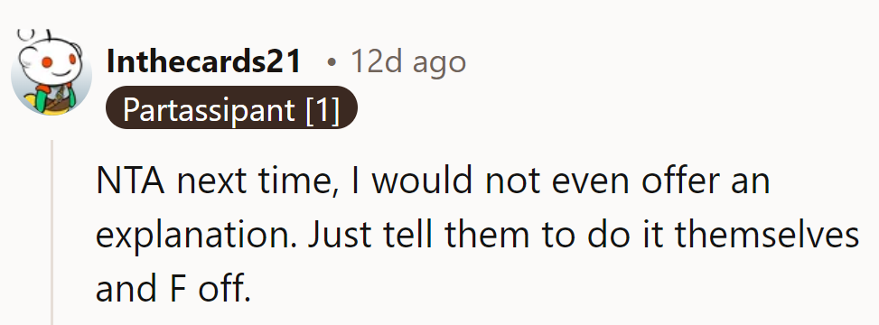 Next time: no explanation, just a swift 'DIY' and an exit strategy.