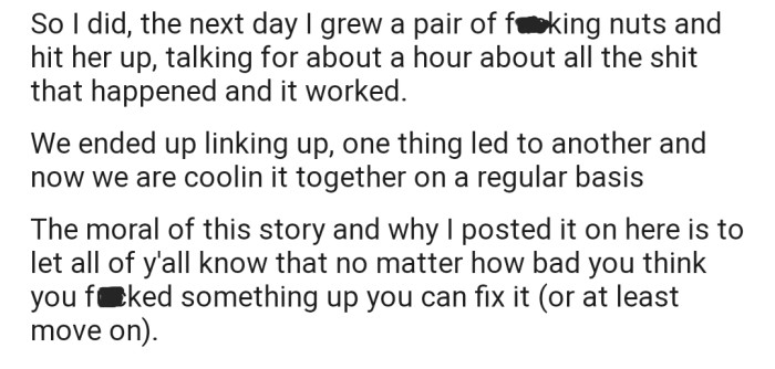 An interesting end to the situation