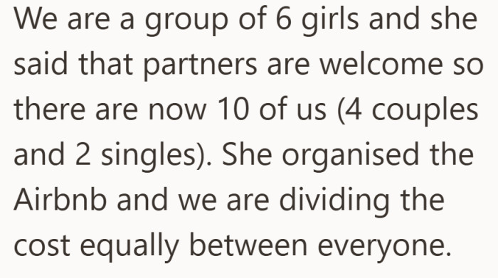 What started as six friends quickly grew into four couples and two singles.