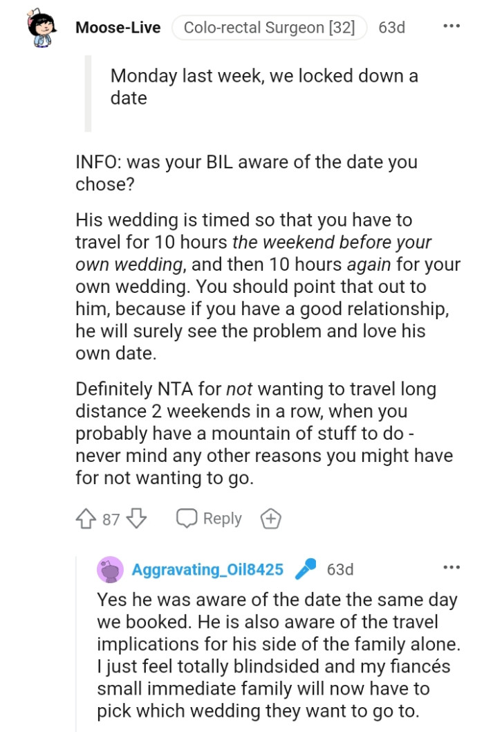 The OP should point out certain things to the brother-in-law