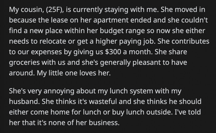 OP then received an angry phone call from her cousin's mom, who told OP she was evil and selfish for threatening her cousin over a minor disagreement