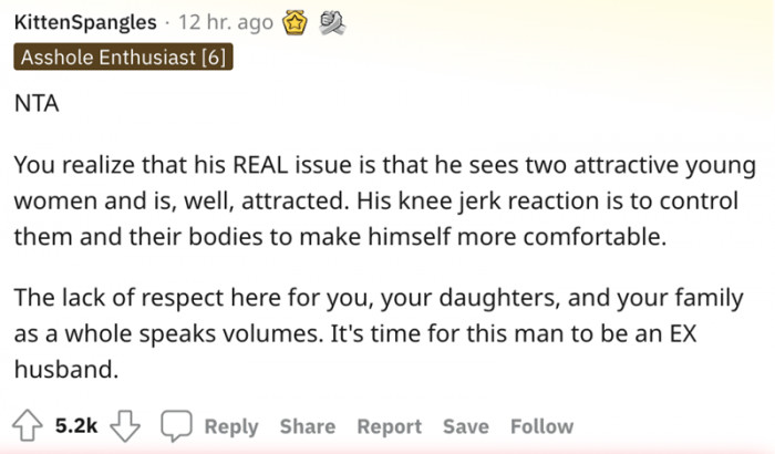 1. It's the lack of respect here for you