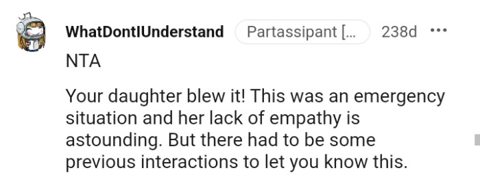 This was an emergency situation