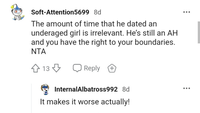 The OP has the right to her boundaries