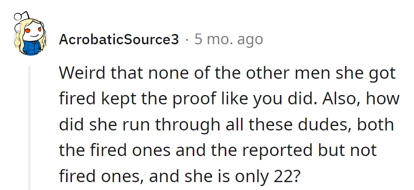 She's got a PhD in office chaos at 22—must be a record-breaking feat.