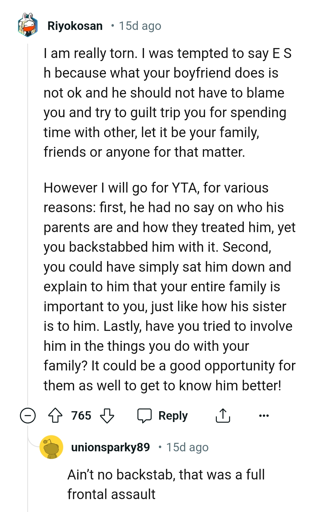 He had no say on who his parents were and how they treated him