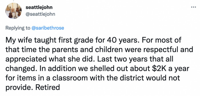 11. This is not what an experienced teacher deserves.
