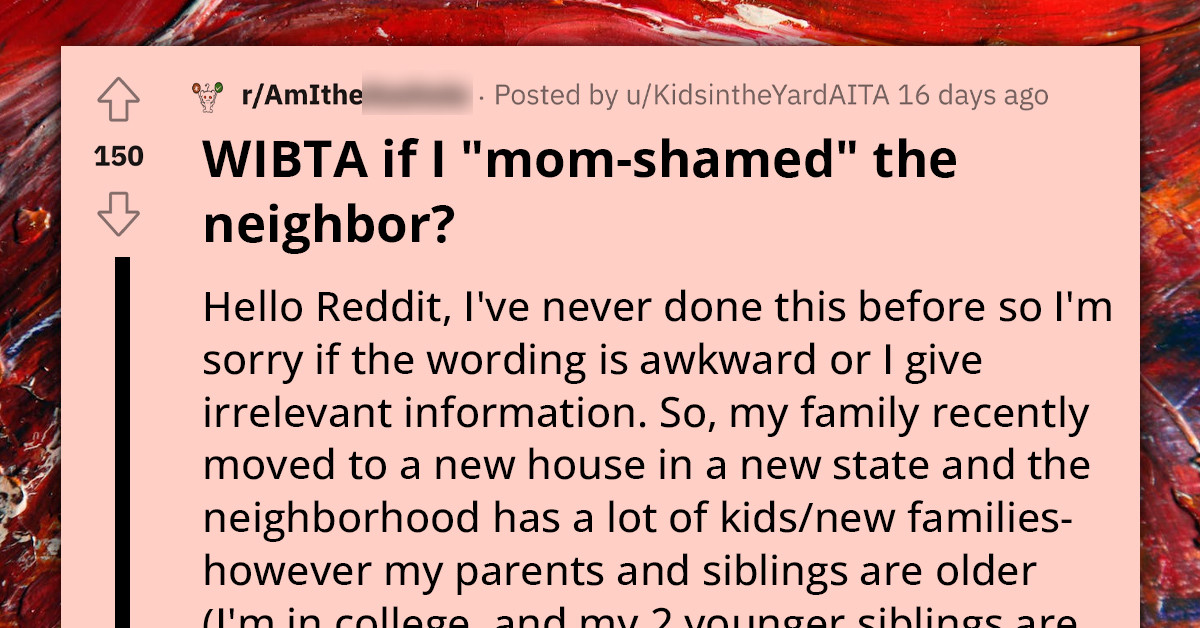 Woman Considers Asking Her Neighbor To Supervise Her Children Better As They Are Disturbing Her Household