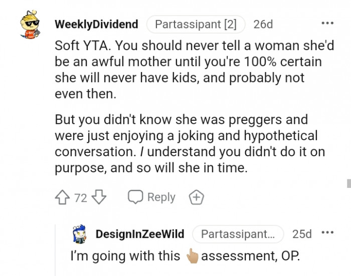 You were just enjoying a joking and hypothetical conversation