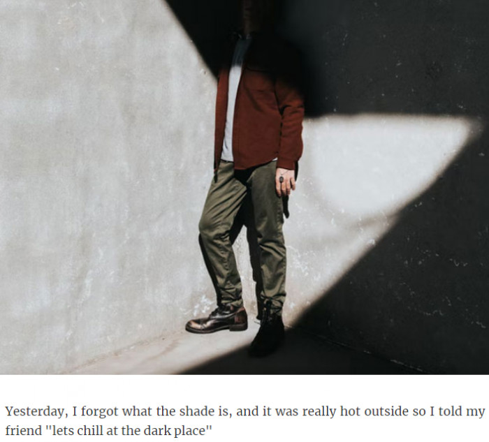 30. Uhm, what dark place exactly?