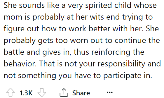 She is not the OP's responsibility.