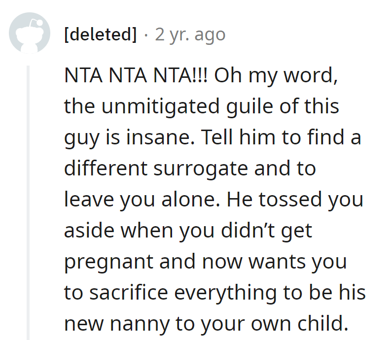 Tossed her once; not playing nanny now.