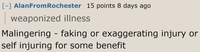 And this is the exact term for what he did.