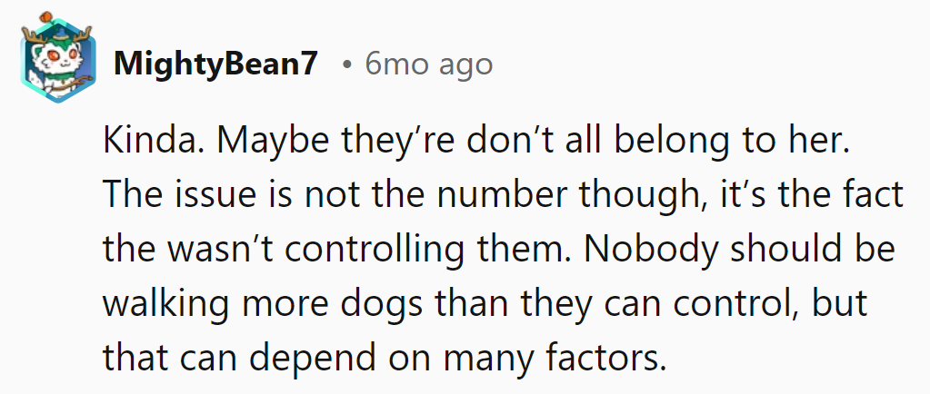 Perhaps they don't all belong to her. It's less about the number and more about control.
