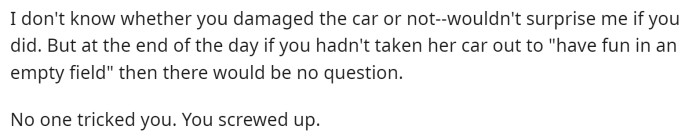 He definitely messed up, and I think he's realizing that quickly.