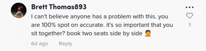 Is it so important to sit together?