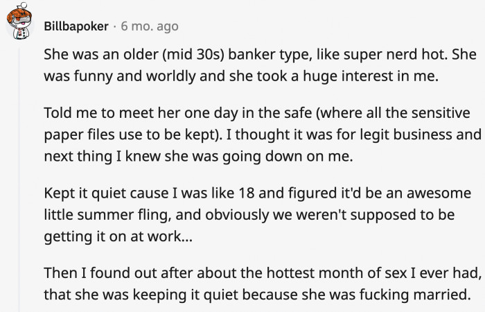 6. Who would have thought sexual awakening could happen at a bank