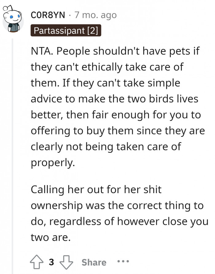 7. Responsibility over friendship.