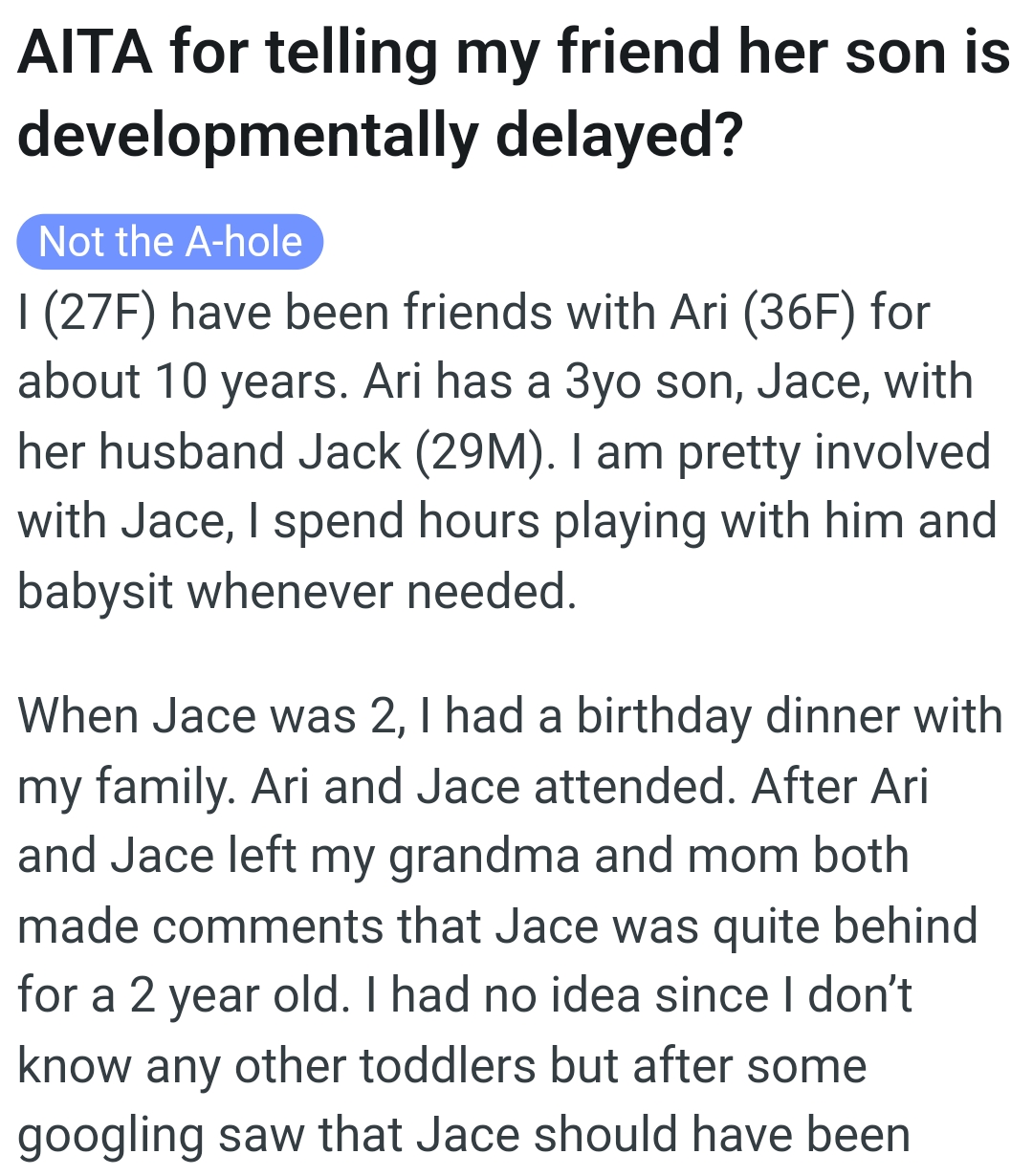 The OP Kicks Off Her Story