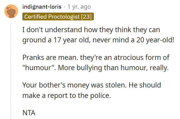 9. Pranks aren't supposed to be some form of bullying especially from family