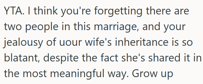 OP is a jealous husband.