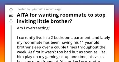 Man Wants His Roommate To Stop Inviting His 11-Year-Old Brother To Their House, He Isn't Sure If He's Overreacting