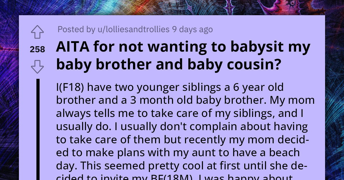 Entitled Mother Calls Daughter A B*tch For Refusing To Babysit Her Brother And Cousin On A Beach Trip