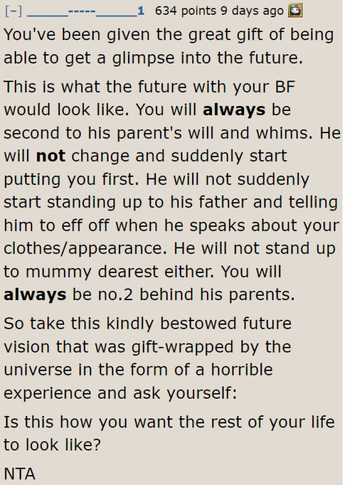 What the OP has gone through will likely repeat in the future if she stays with her boyfriend.