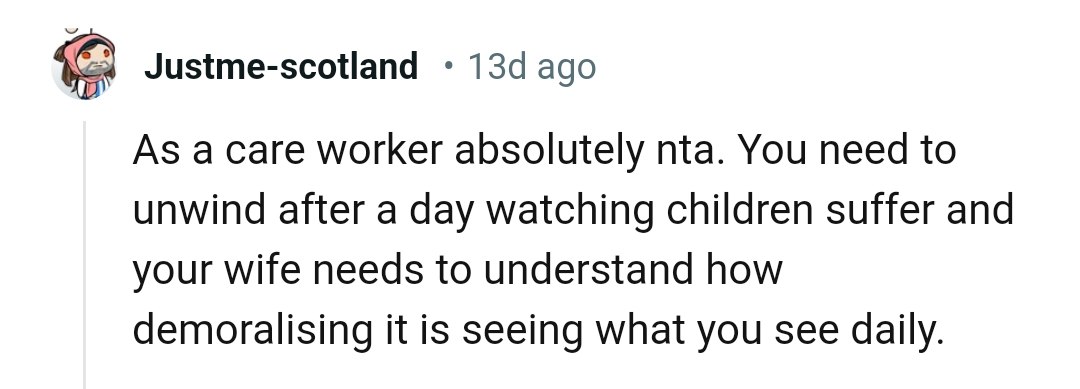 The OP needs to unwind