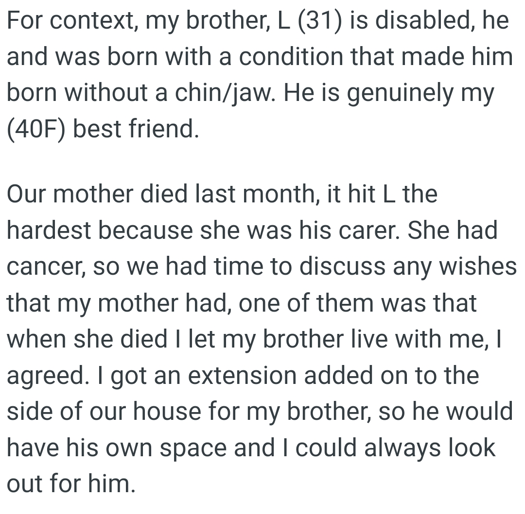 They had time to discuss any wishes that OP's mother had