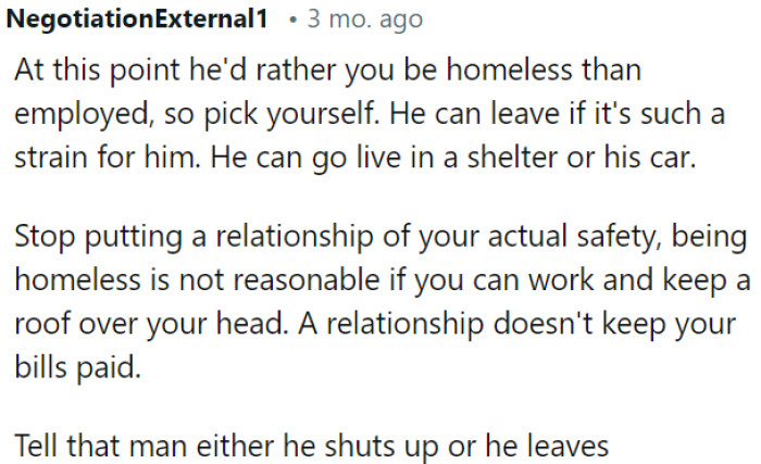 If he can't support OP's choices, he can leave.