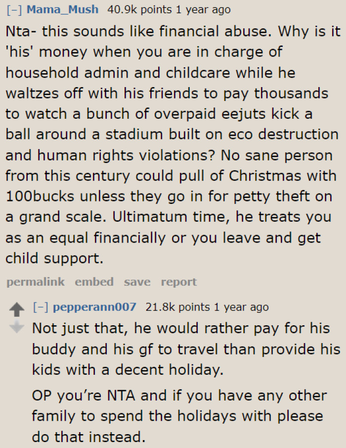 Nobody in their right mind would set a budget this low for Christmas. It's a celebration that incurs numerous expenses.
