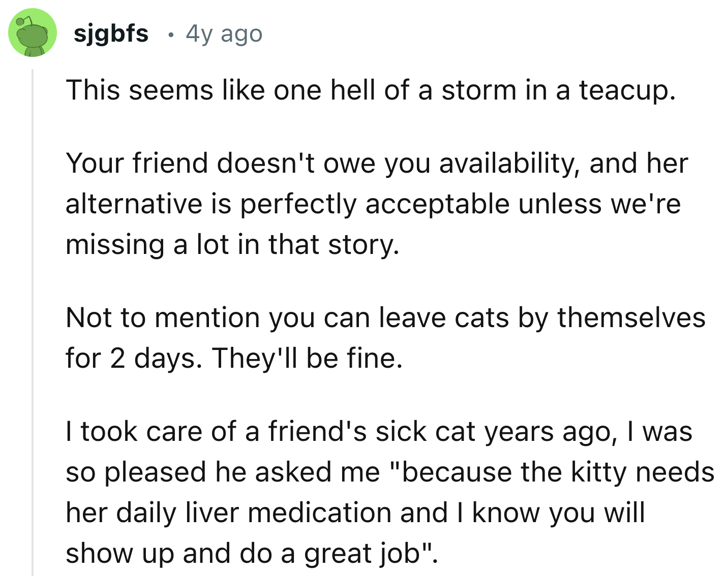 OP's Friend Doesn't Owe Her Availability