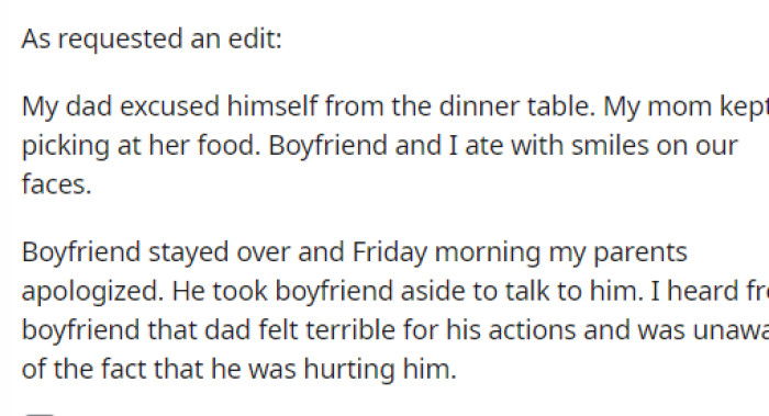 OP then added an edit that we needed to hear because everyone wanted to know how the conversation ended and where he went after all of this.