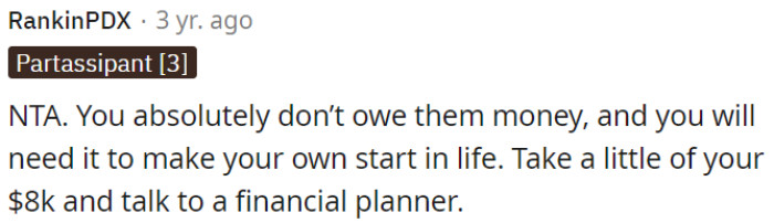 OP should not feel obligated to lend money to someone else and should prioritize his own financial well-being.