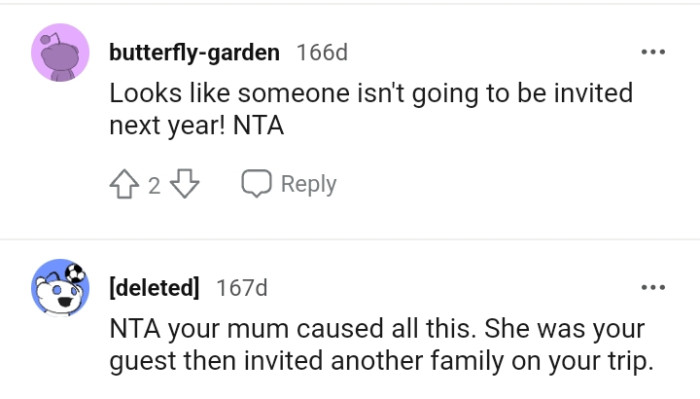 OP's mom caused all this