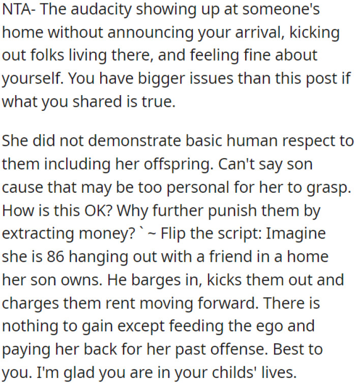 She lacked basic human respect for them, including her own child.