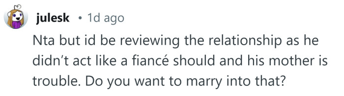 Are you sure you want to marry into that?