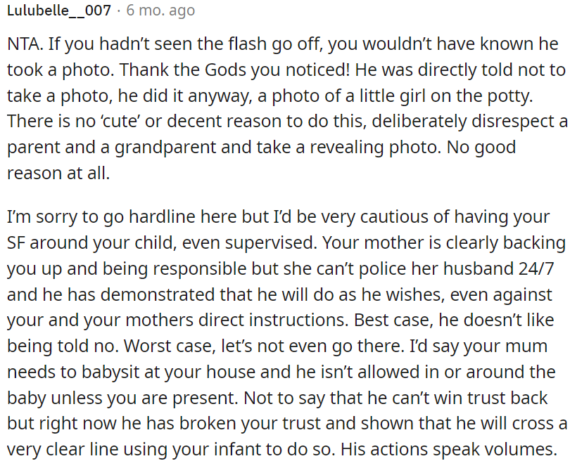 The trust has been broken, and his actions are concerning.