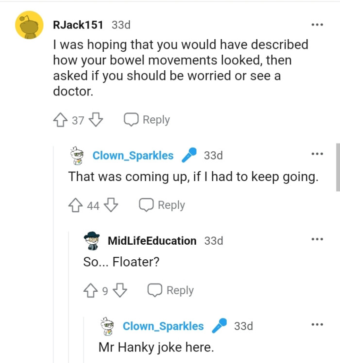 Asking if the OP should be worried or see a doctor