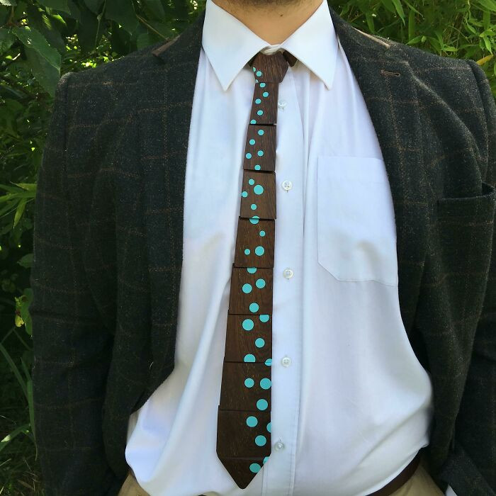 "Wooden Tie I've Made For Special Occasions"