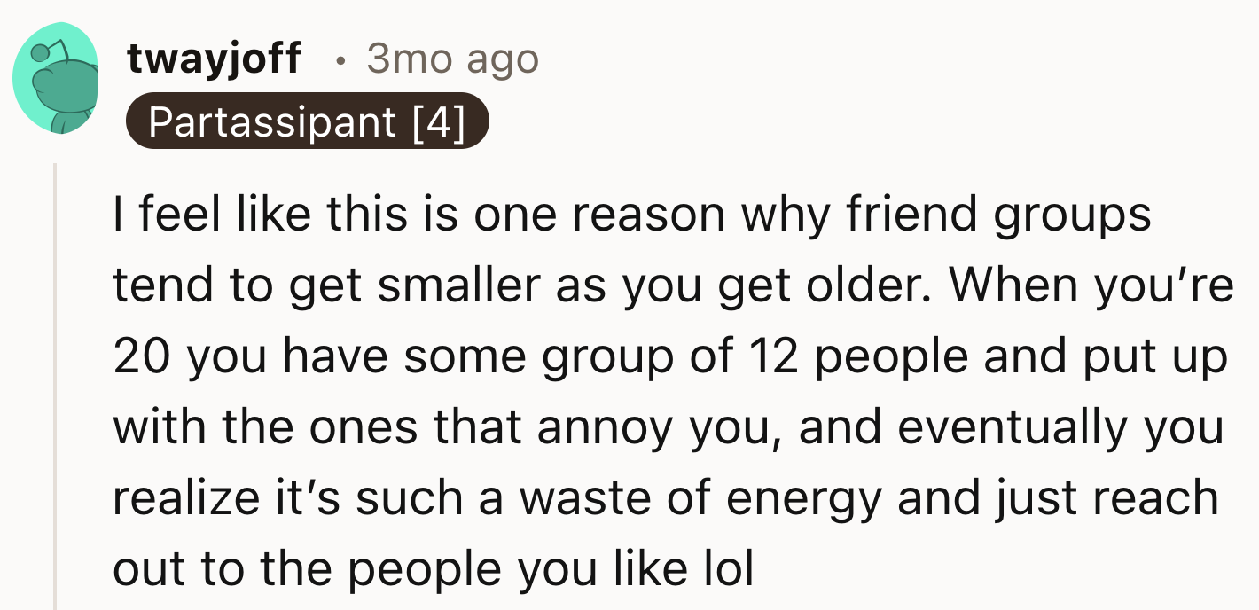 Friend Groups Get Smaller When People Get Older