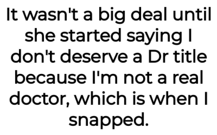 The OP didn't see it as a big deal