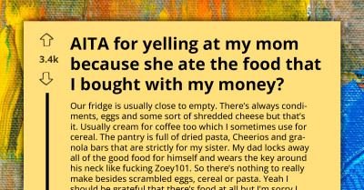 Starving Daughter Refrains From Eating All Day So She Could Enjoy Dinner She Purchased Only to Find That Her Mom Took It