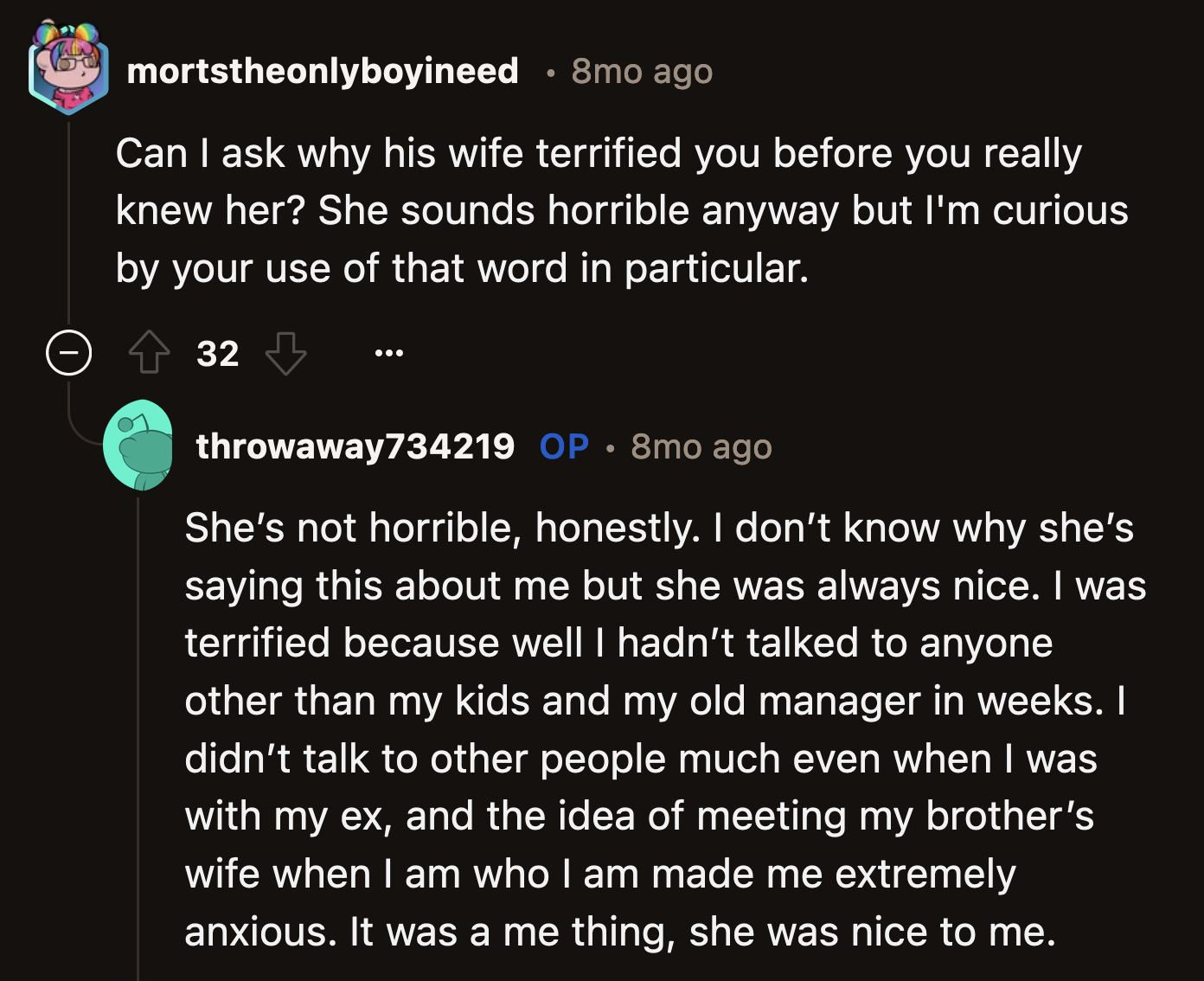 OP mentioned in another comment that she was extremely grateful for her brother's and SIL's kindness. Her gratitude is why her SIL's comments hurt her so much.