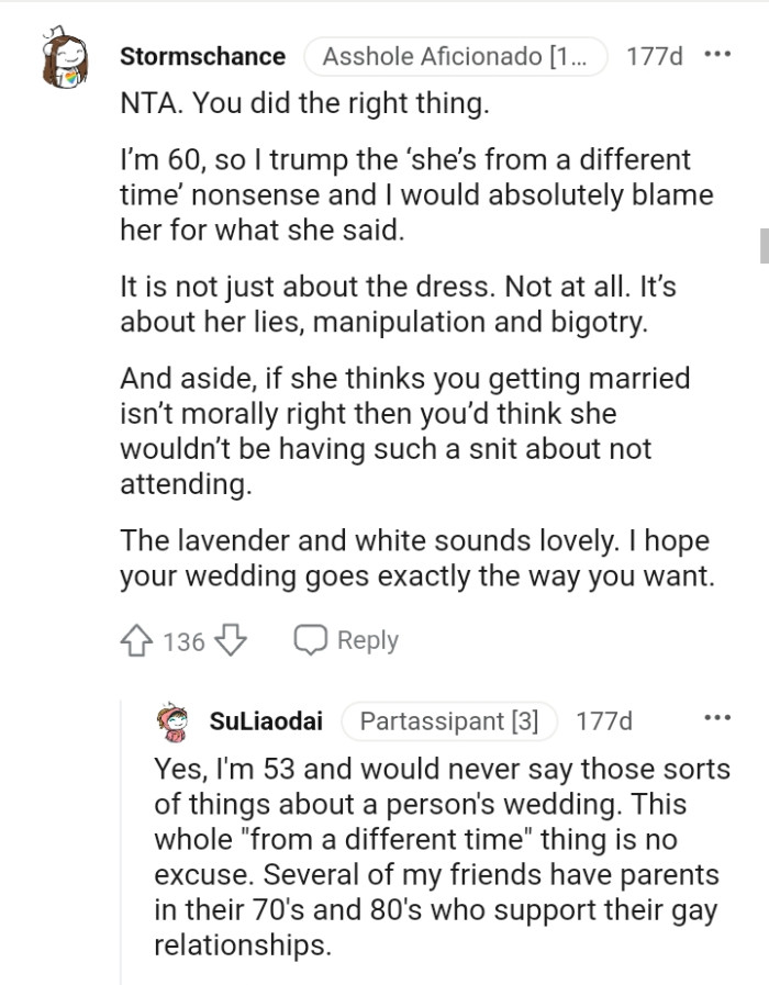 This Redditor hopes OP's wedding goes exactly as she planned it