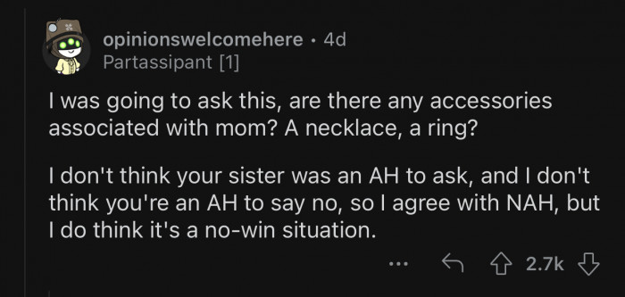 OP is in a no-win situation.