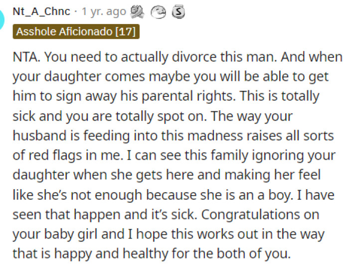 People even went as far as telling her to divorce her husband because of how he is responding to this.